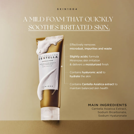 SKIN1004 Madagascar Centella Ampoule Foam 125ml mild soothing facial cleanser
