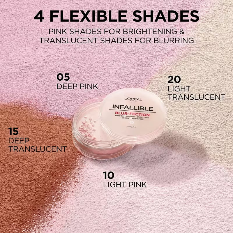 L’Oréal Paris Infallible Blur-Fection Longwear Loose Setting Powder- Deep Pink